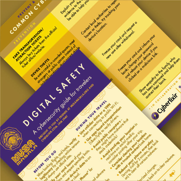 Musa Masala Tips Cards: Altitude, Hypothermia, Heat Illness, Lost Not Lost, Digital Safety (5-pack)