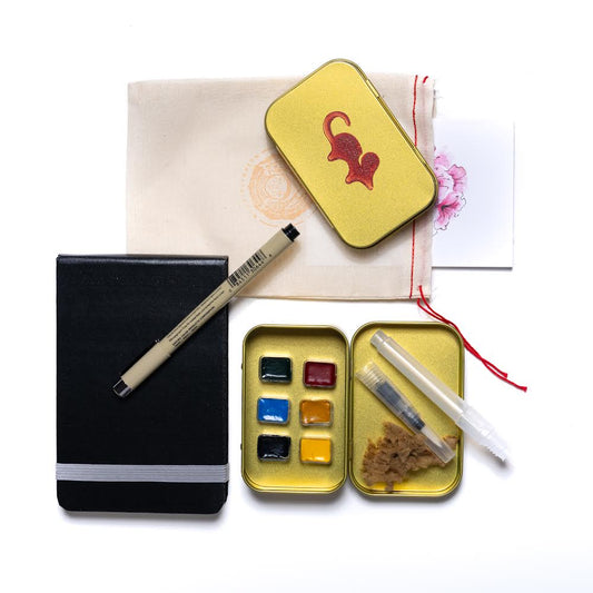 Musa Masala Watercolor and Ink Art Kit with Journal